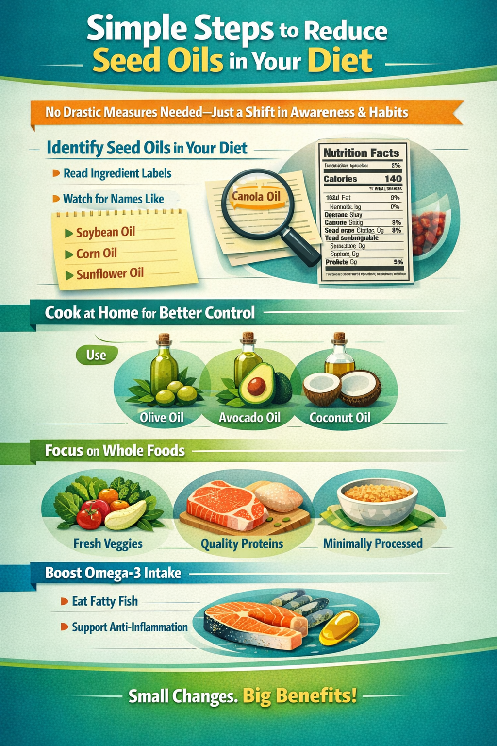 Reducing seed oils