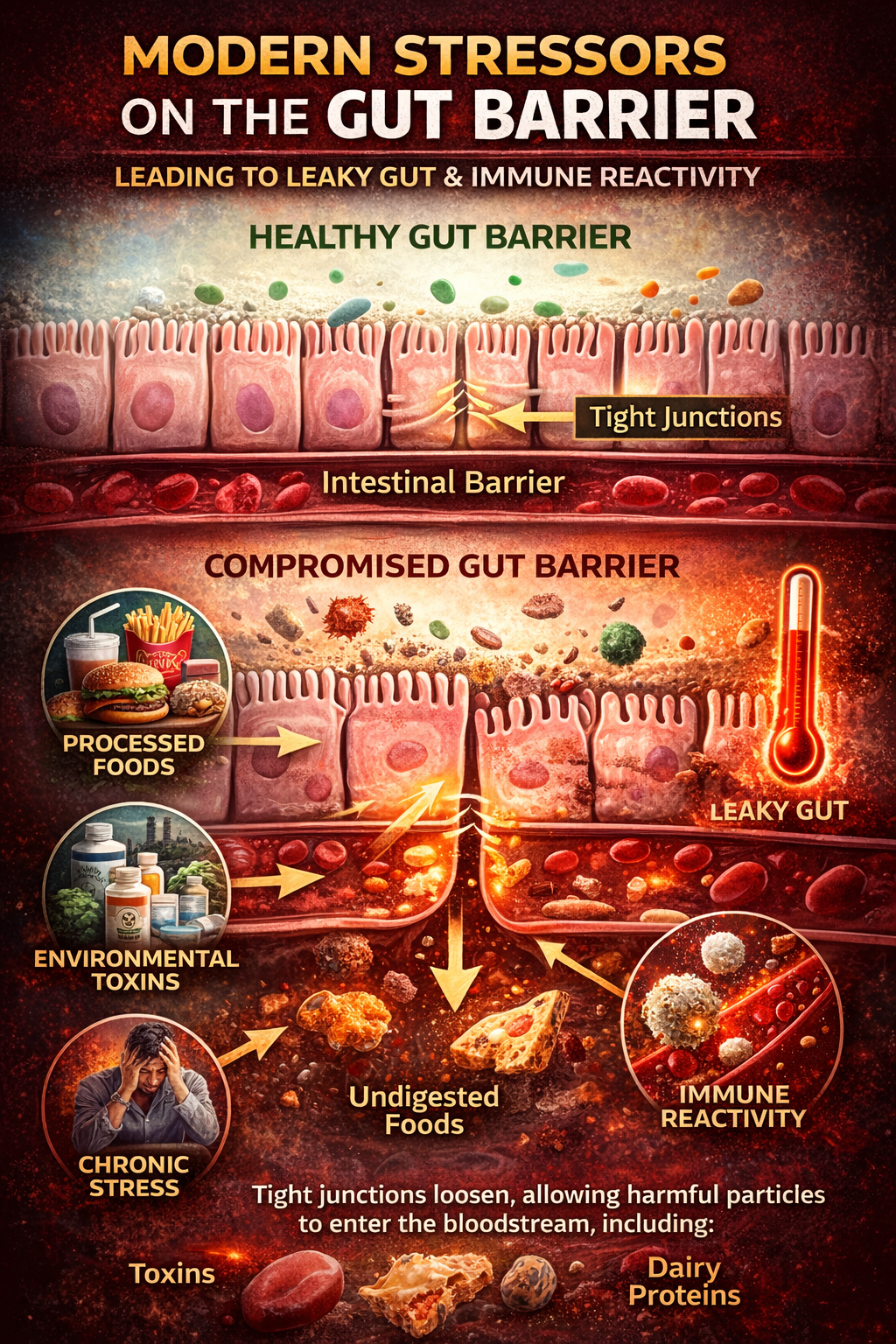 Modern stressors impacting gut health
