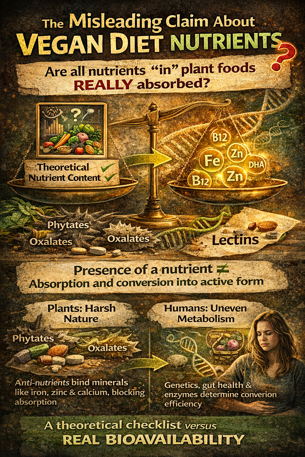 The truth behind vegan nutrient absorption.