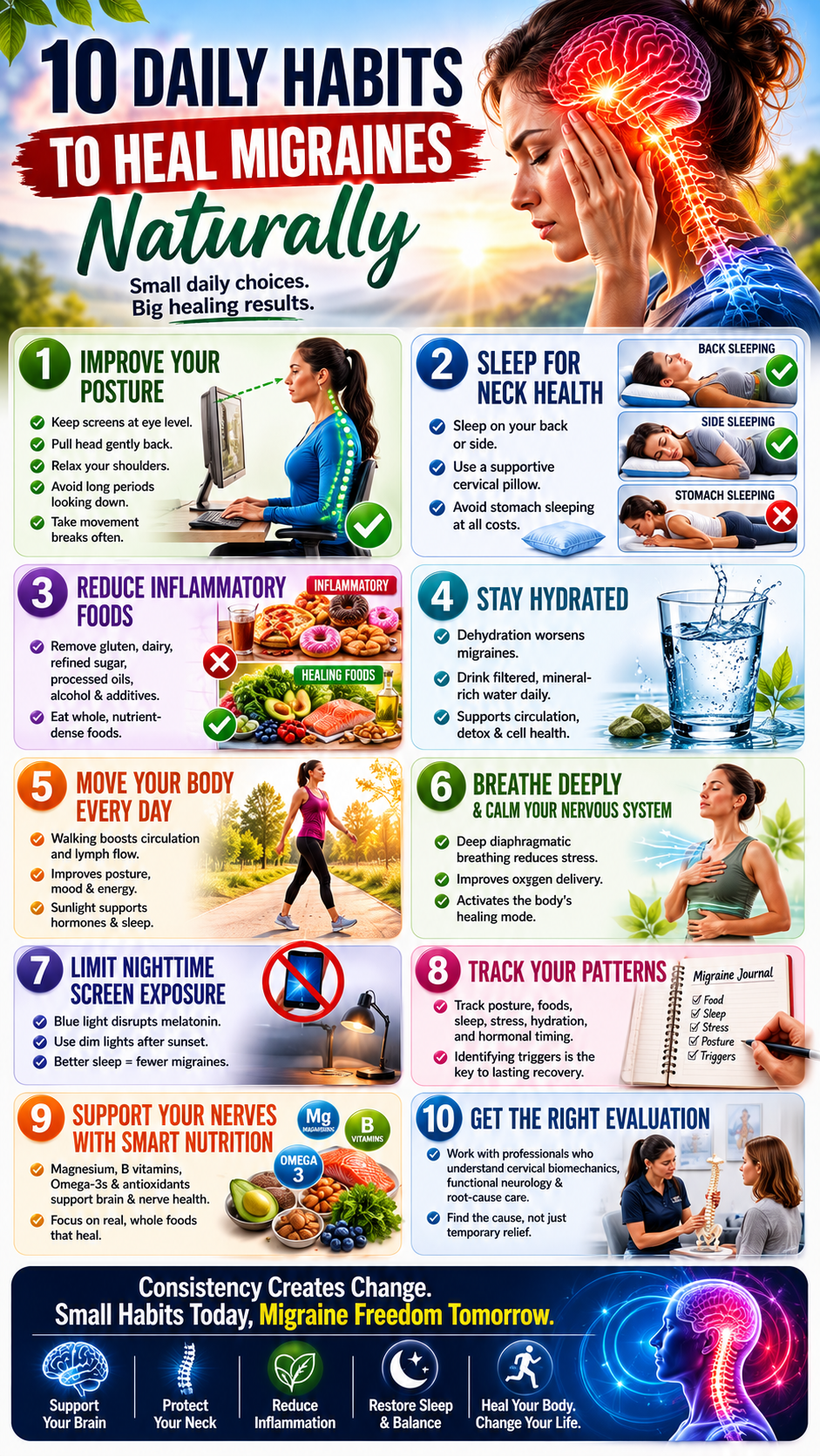 10 daily habits to heal migraines