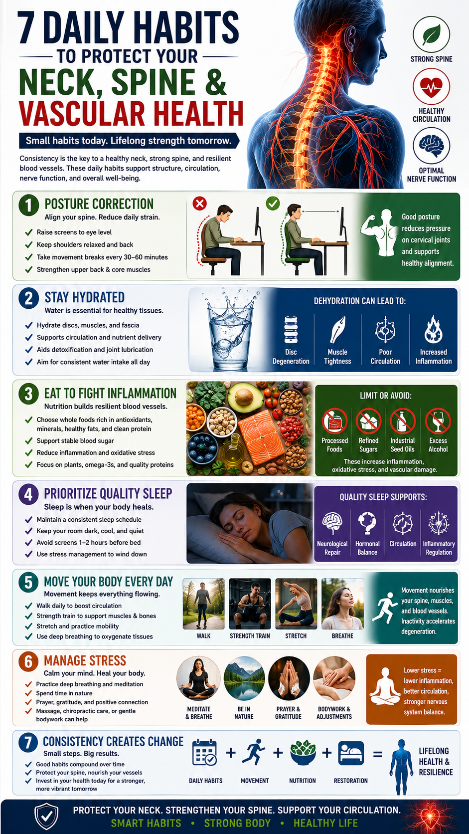7 daily habits for a healthy spine