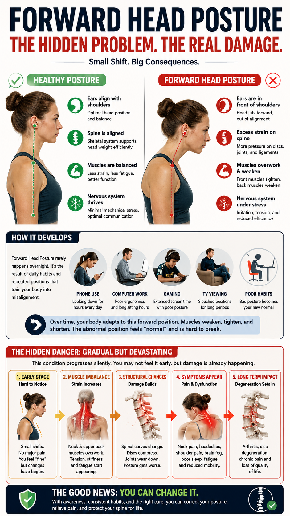 Forward head posture causes and correction