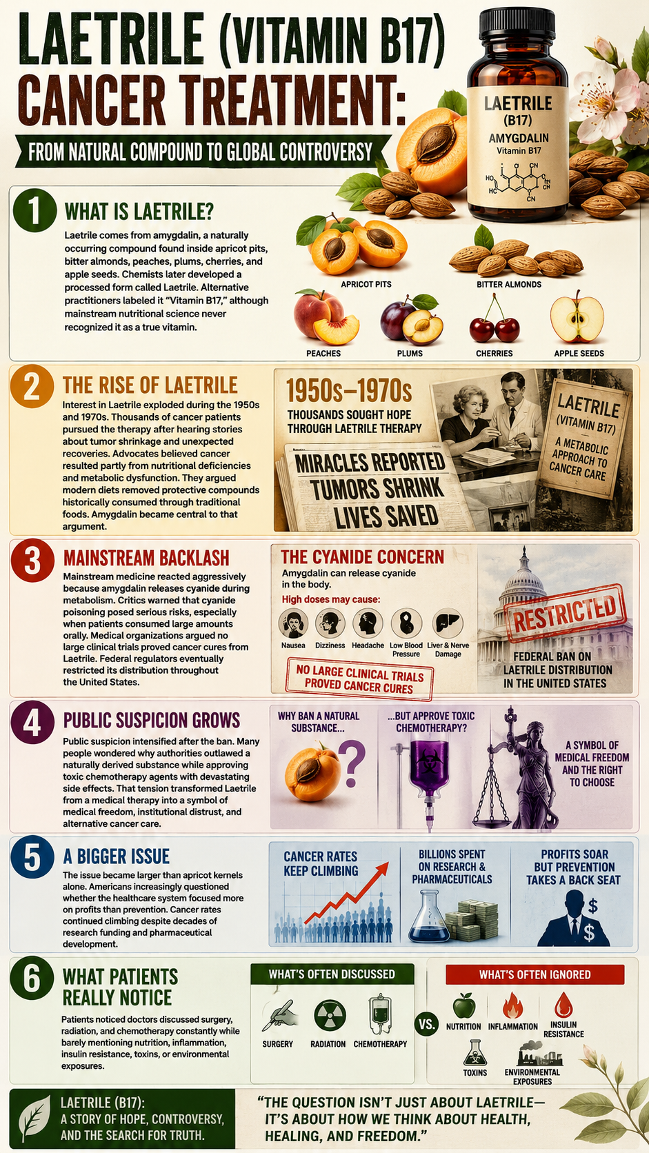 Laetrile a controversial cancer treatment timeline
