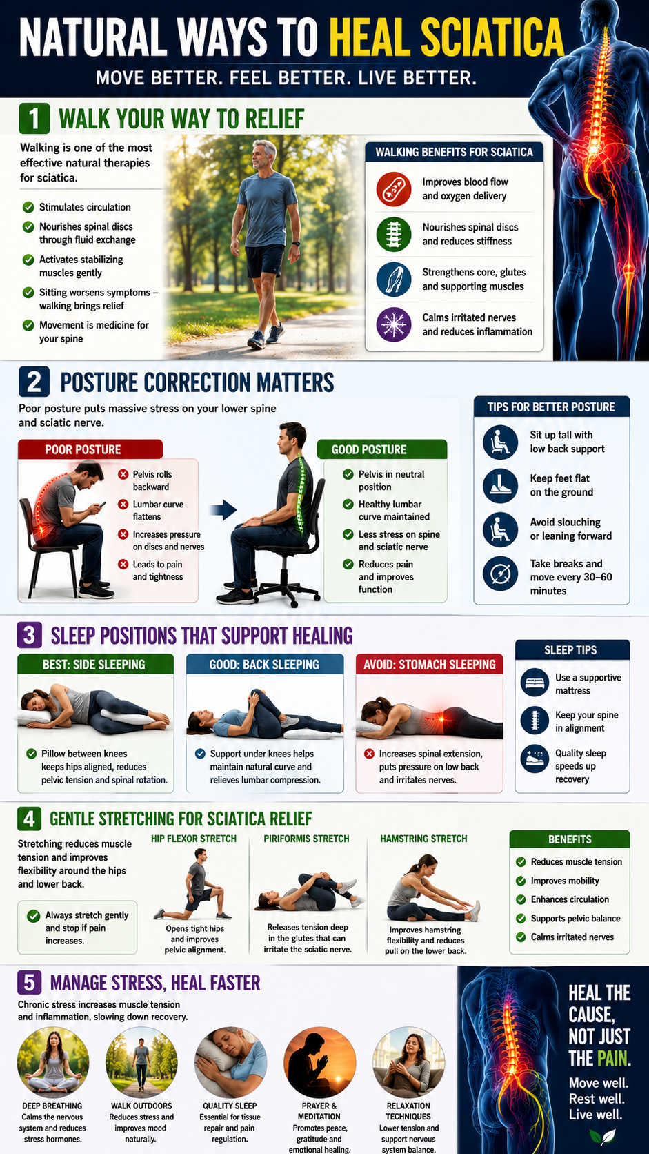 Natural ways to heal sciatica