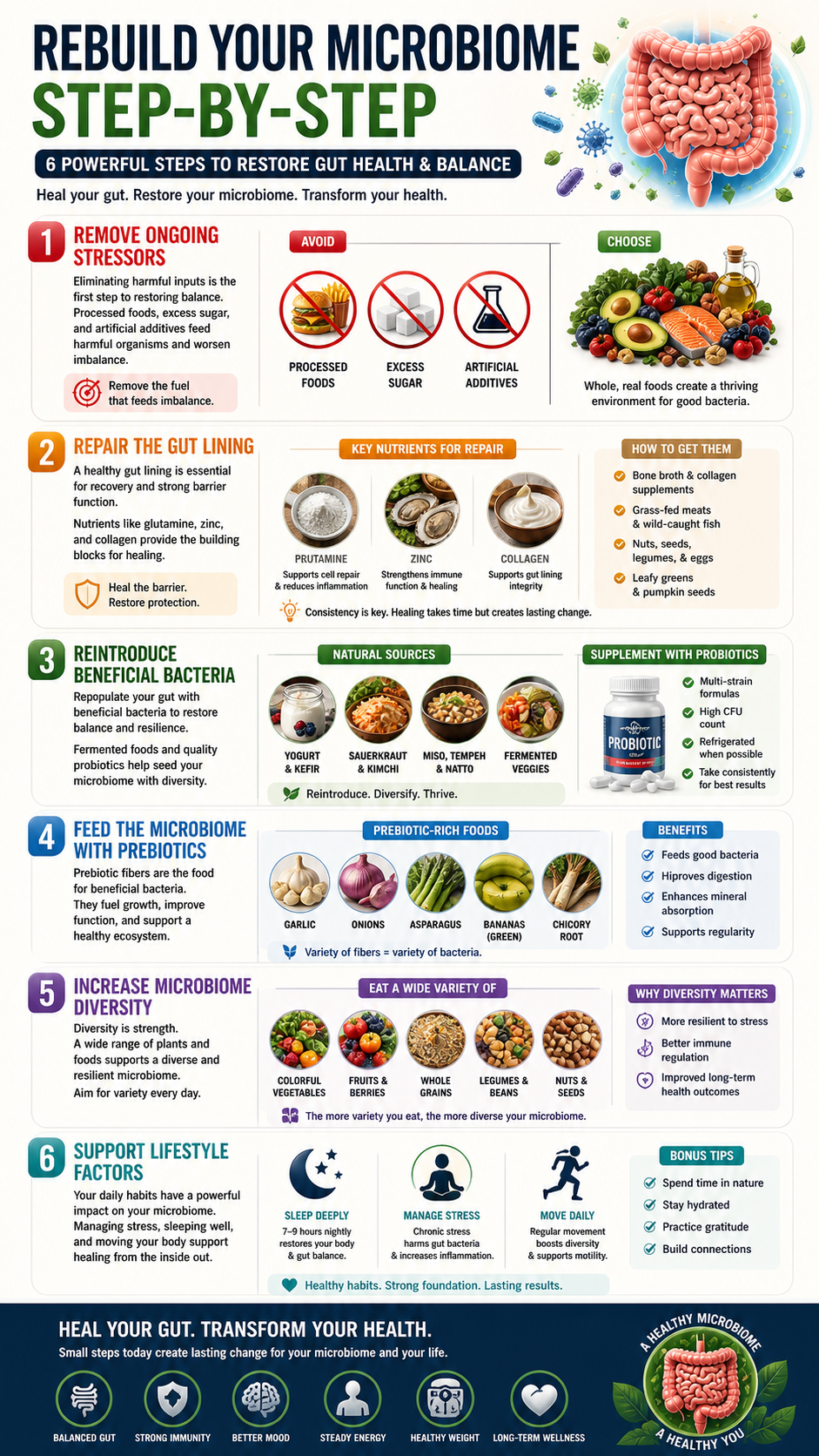 Rebuild your microbiome step-by-step