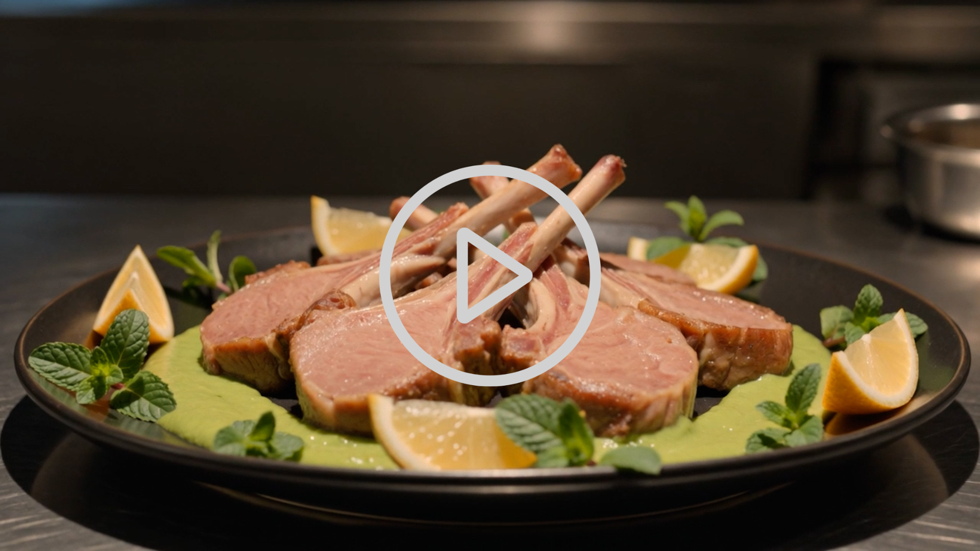 Lamb Chops with Minted Avocado Sauce