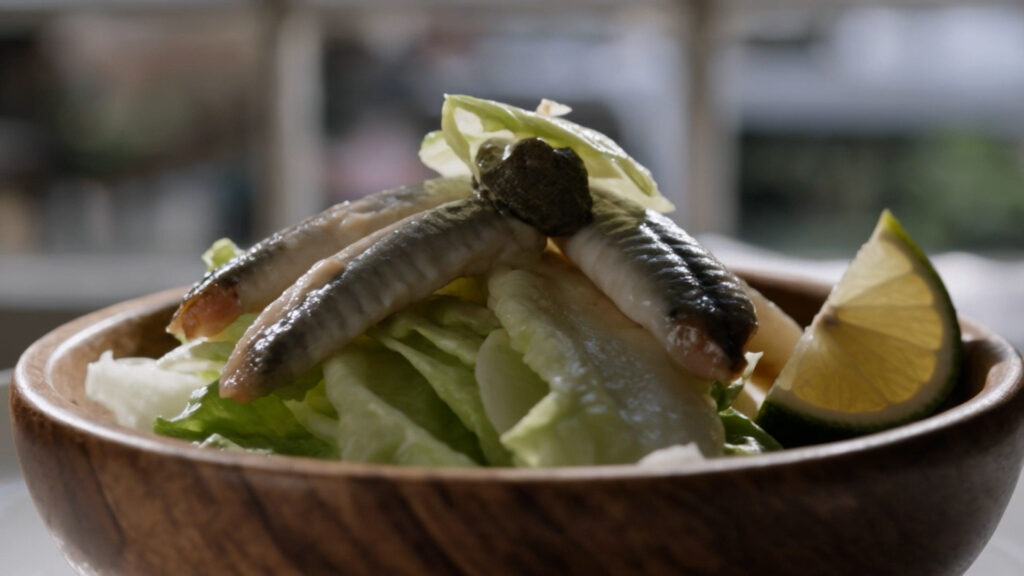 Sardine Caesar Salad with Anchovy Dressing