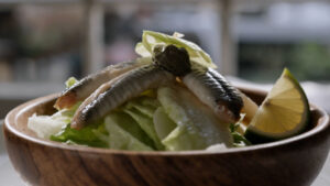 Sardine Caesar Salad with Anchovy Dressing