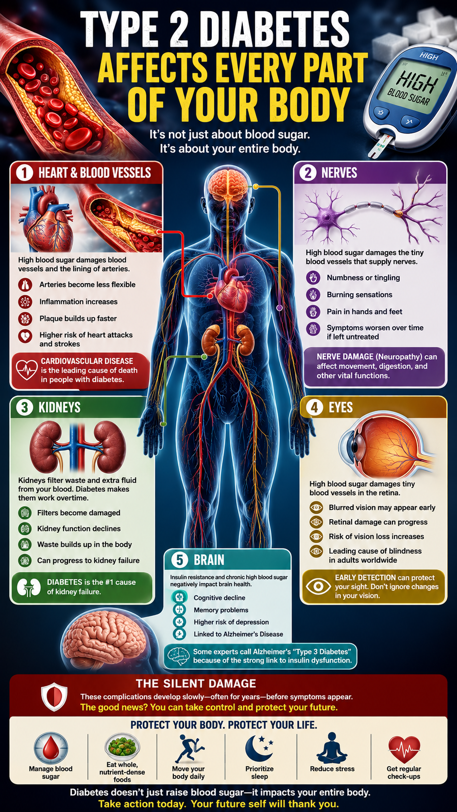 Type 2 diabetes affects your body