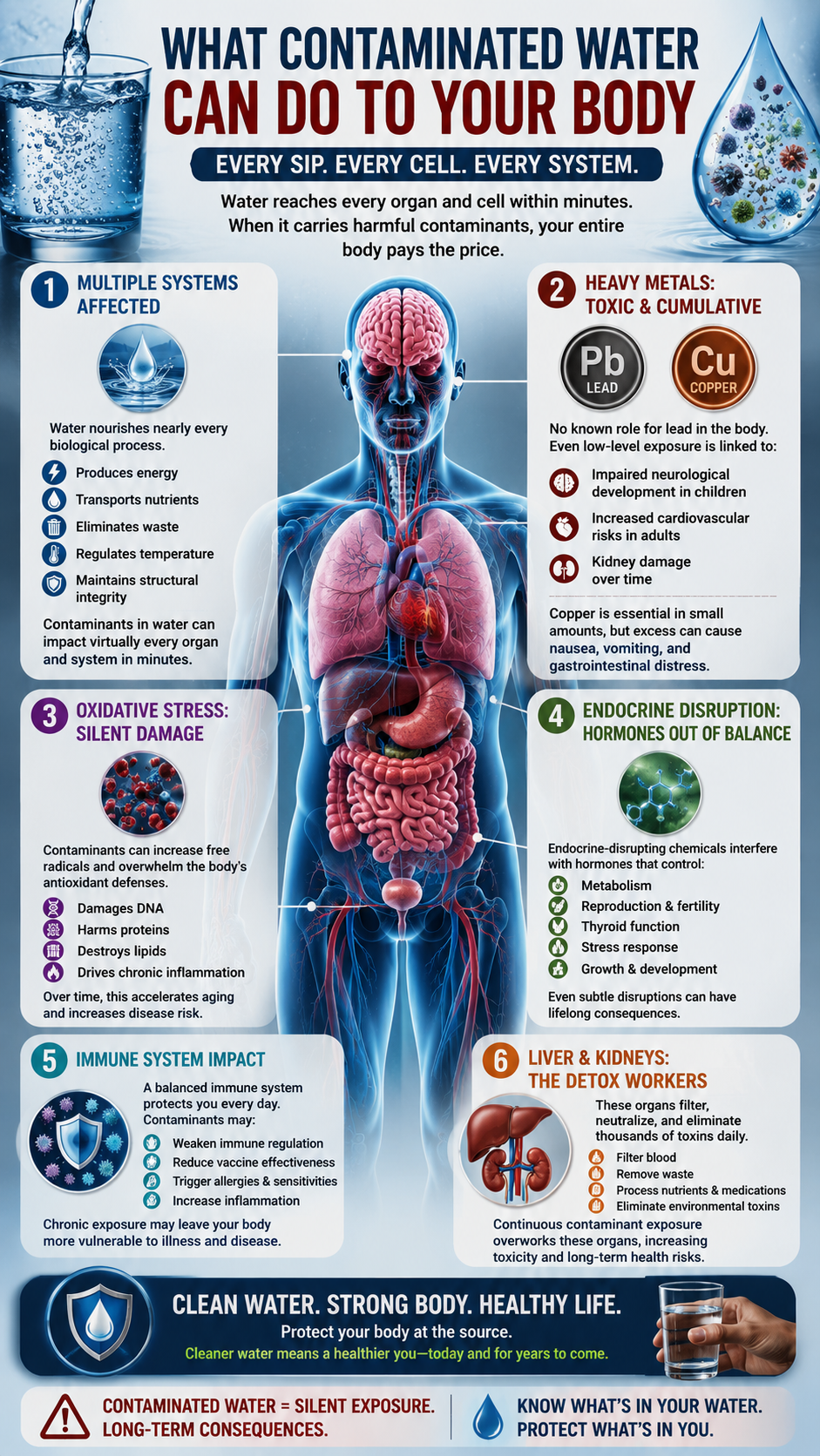 What contaminated water does to your body