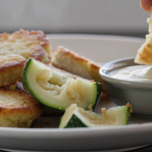 Zucchini Hash Browns with Garlic Aioli