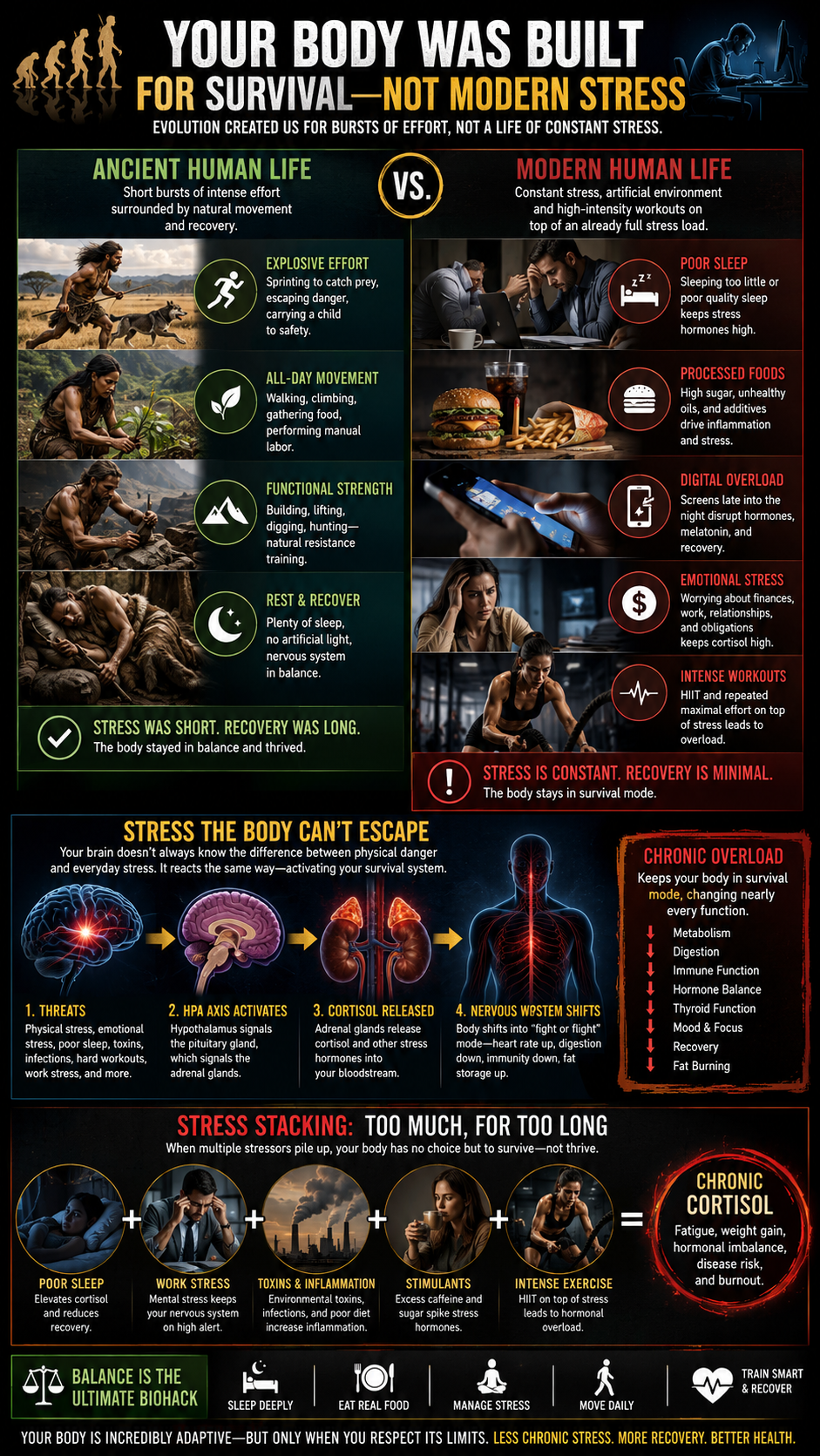 Ancient vs modern stress and health