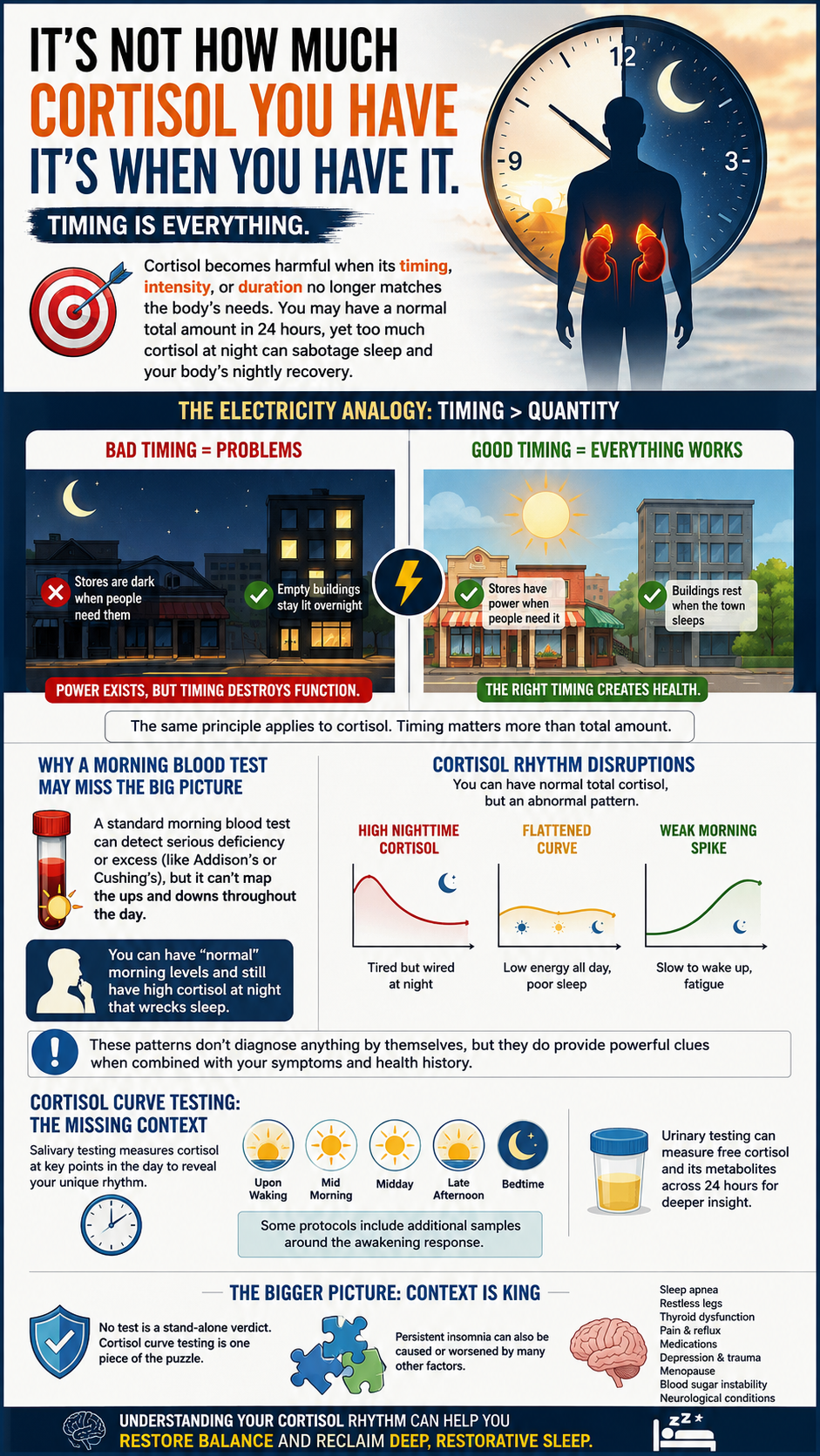 Cortisol timing and health balance