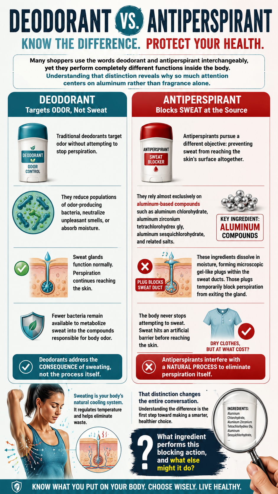 Deodorant vs antiperspirant know the difference