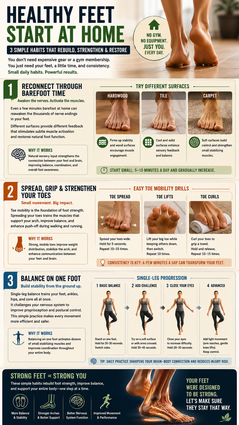 Healthy feet habits to strengthen and restore
