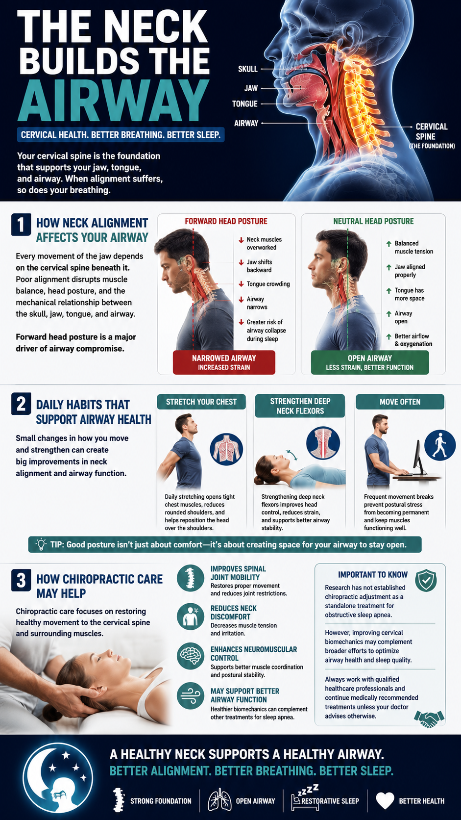 Neck alignment and airway health guide