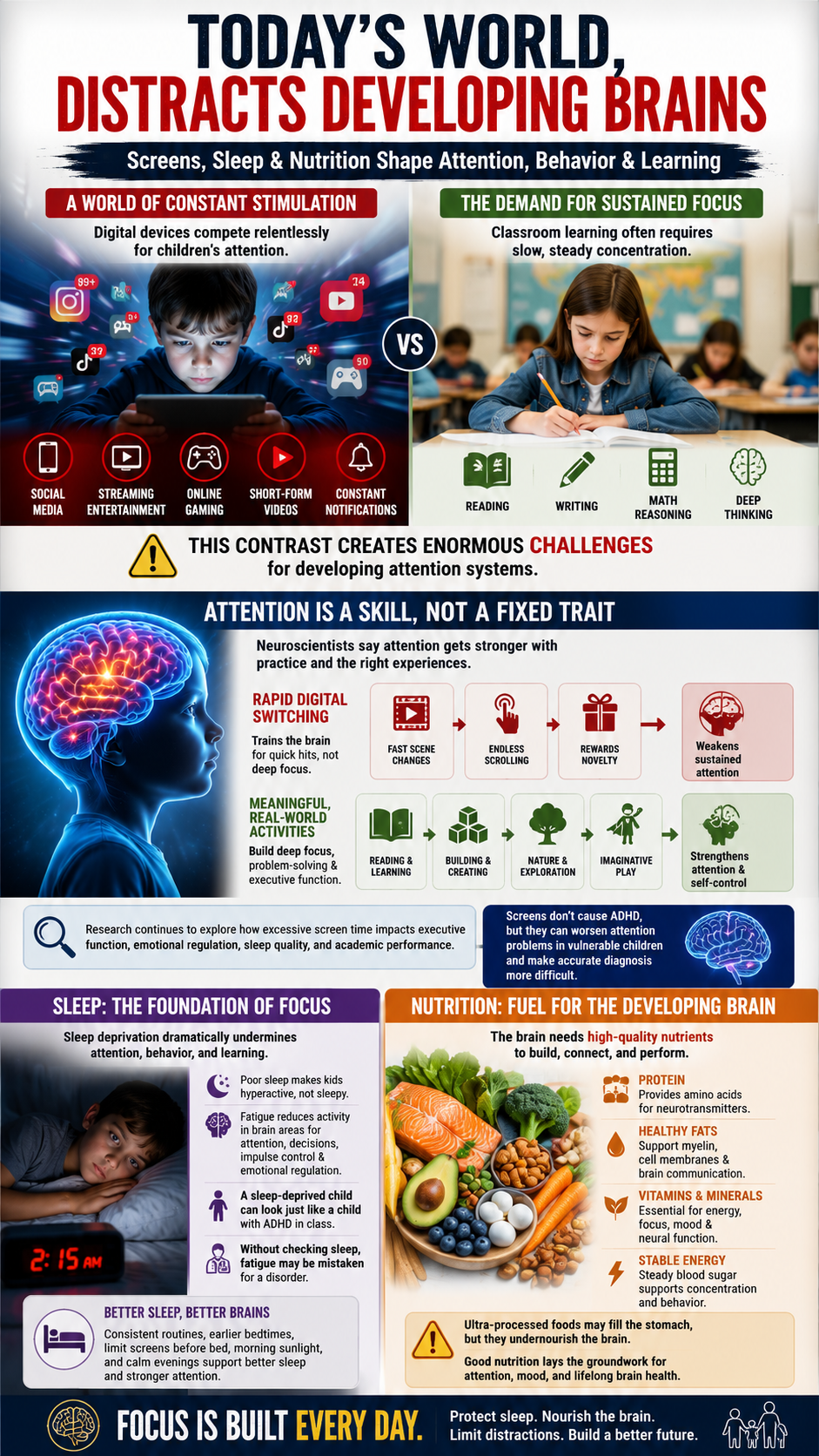 Screens, sleep, and nutrition for kids