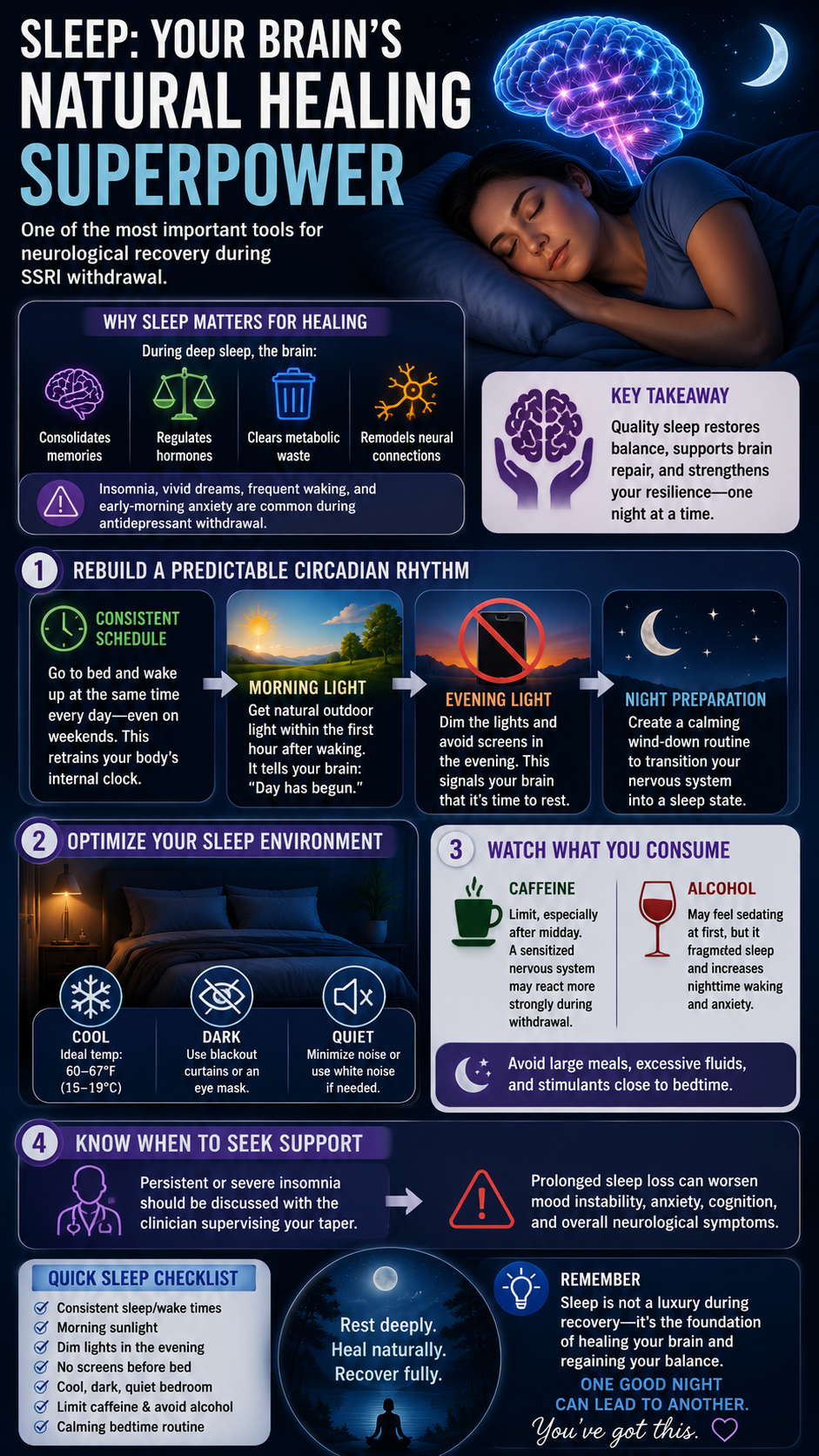 Sleep and brain healing infographic