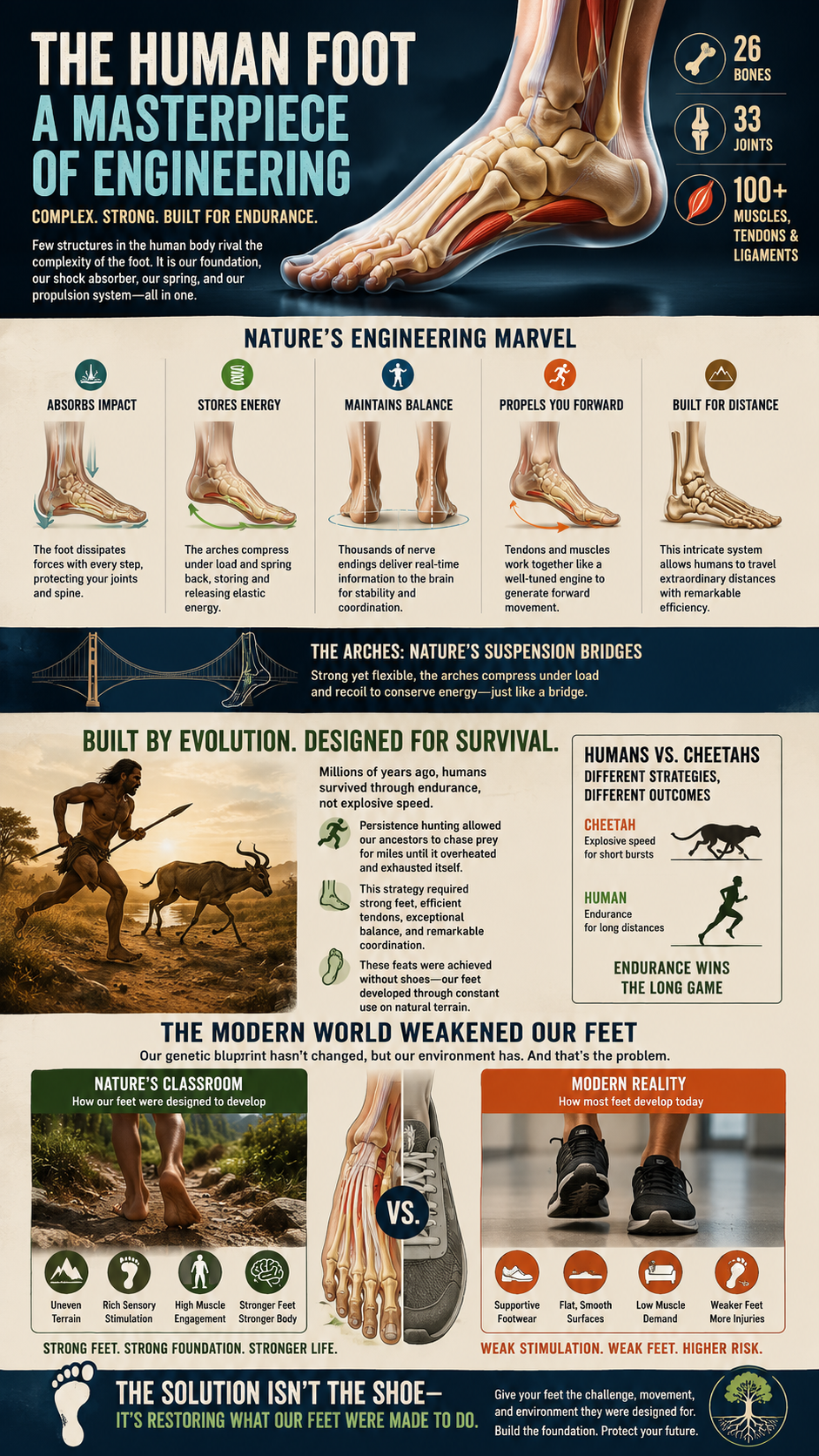 The human foot evolution's masterpiece