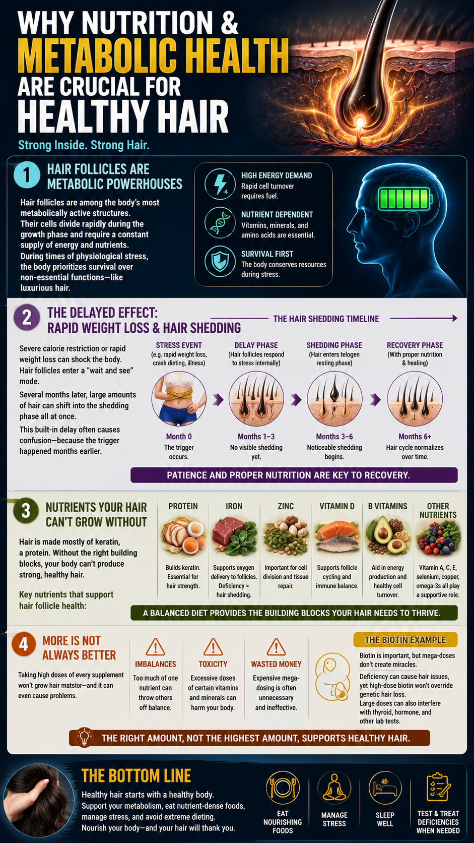 Nutrition for Healthy Hair Infographic