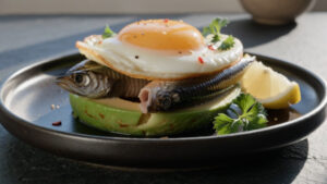 Sardine & Avocado Breakfast Stack