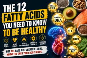 The 12 Fatty Acids for Health