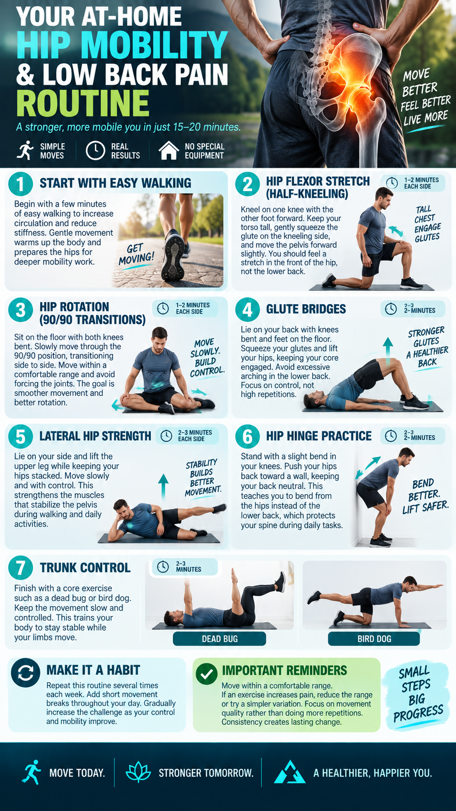 At-Home Hip Mobility Routine Infographic